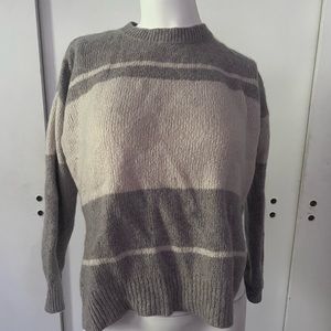 Purple and Cream 360 Cashmere sweater- small